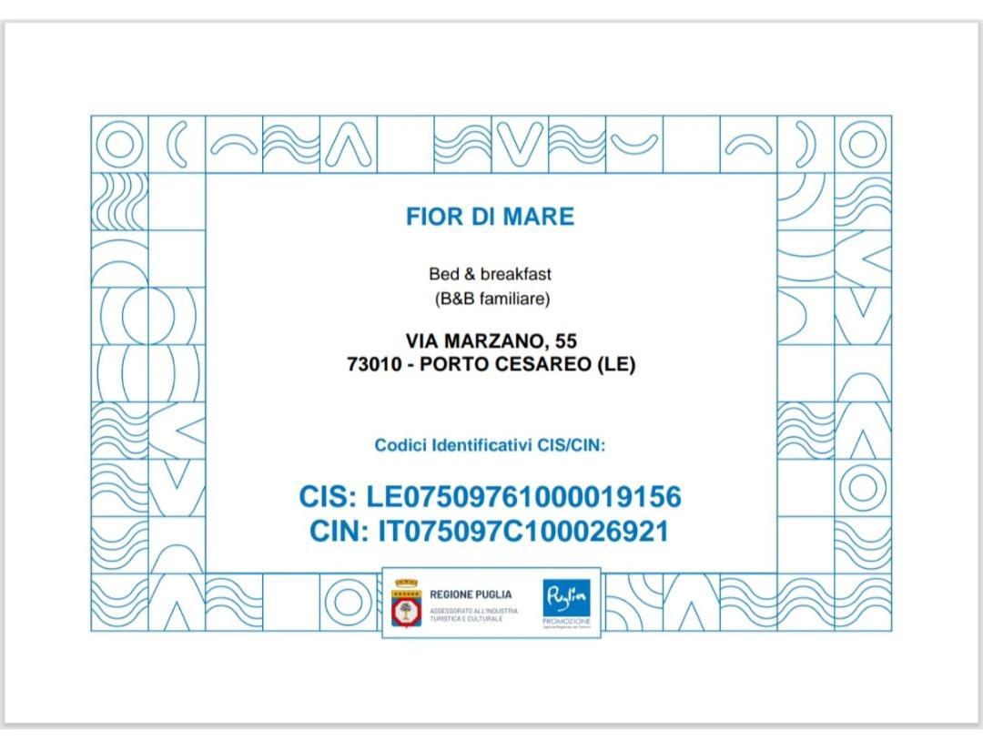 B&B Fior Di Mare Porto Cesareo Extérieur photo